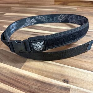 Adjustable Black Tactical Belt with Quick-Release Buckle